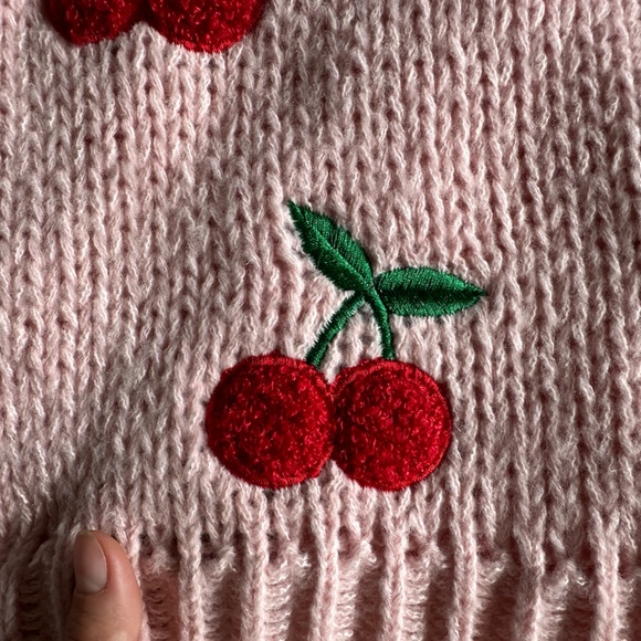 NWT ALTAR’D STATE Bloggers Favorite Knit Cherry Cardigan - Picture 9 of 9